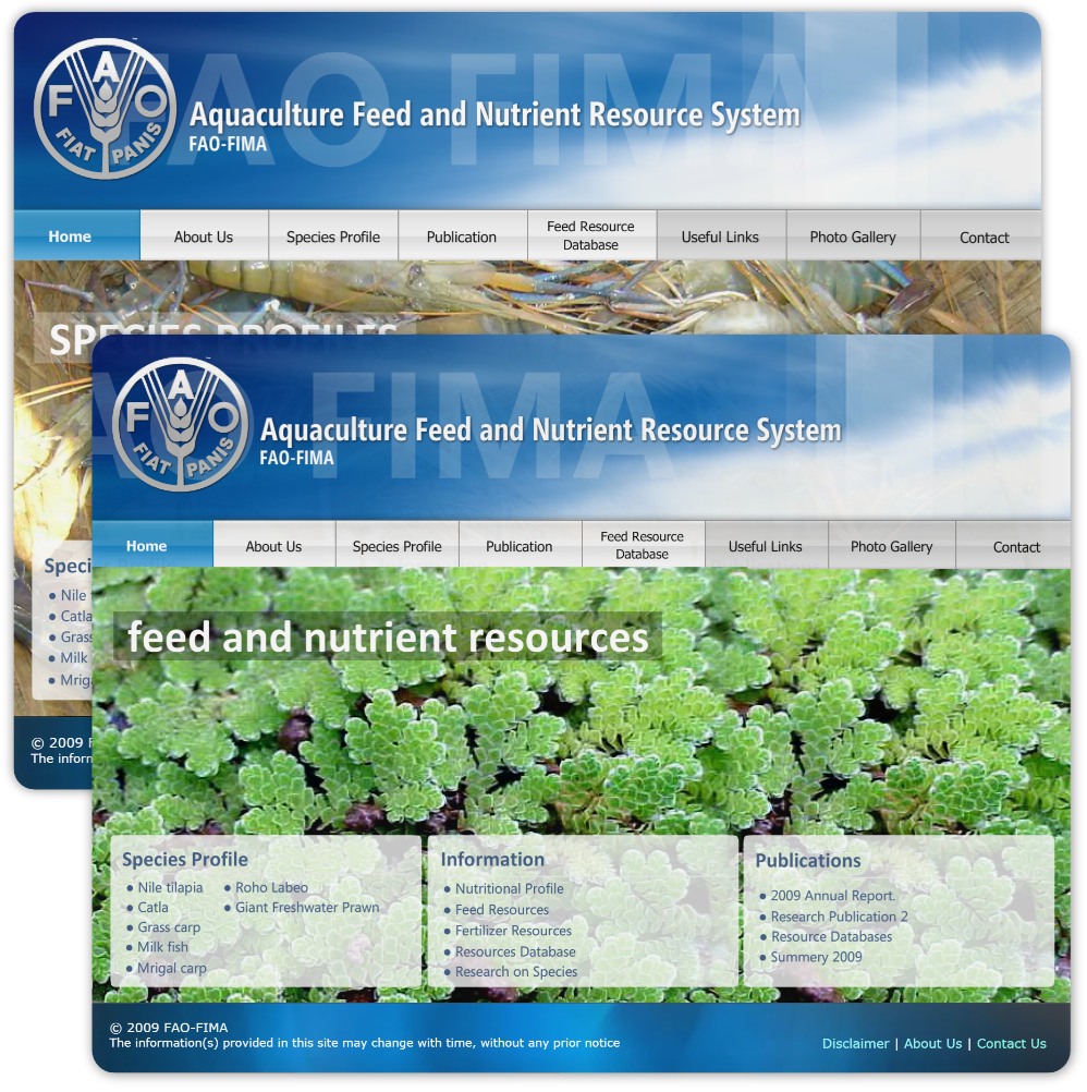 FAO-FIMA - Aquaculture Feed and Nutrient Resource System